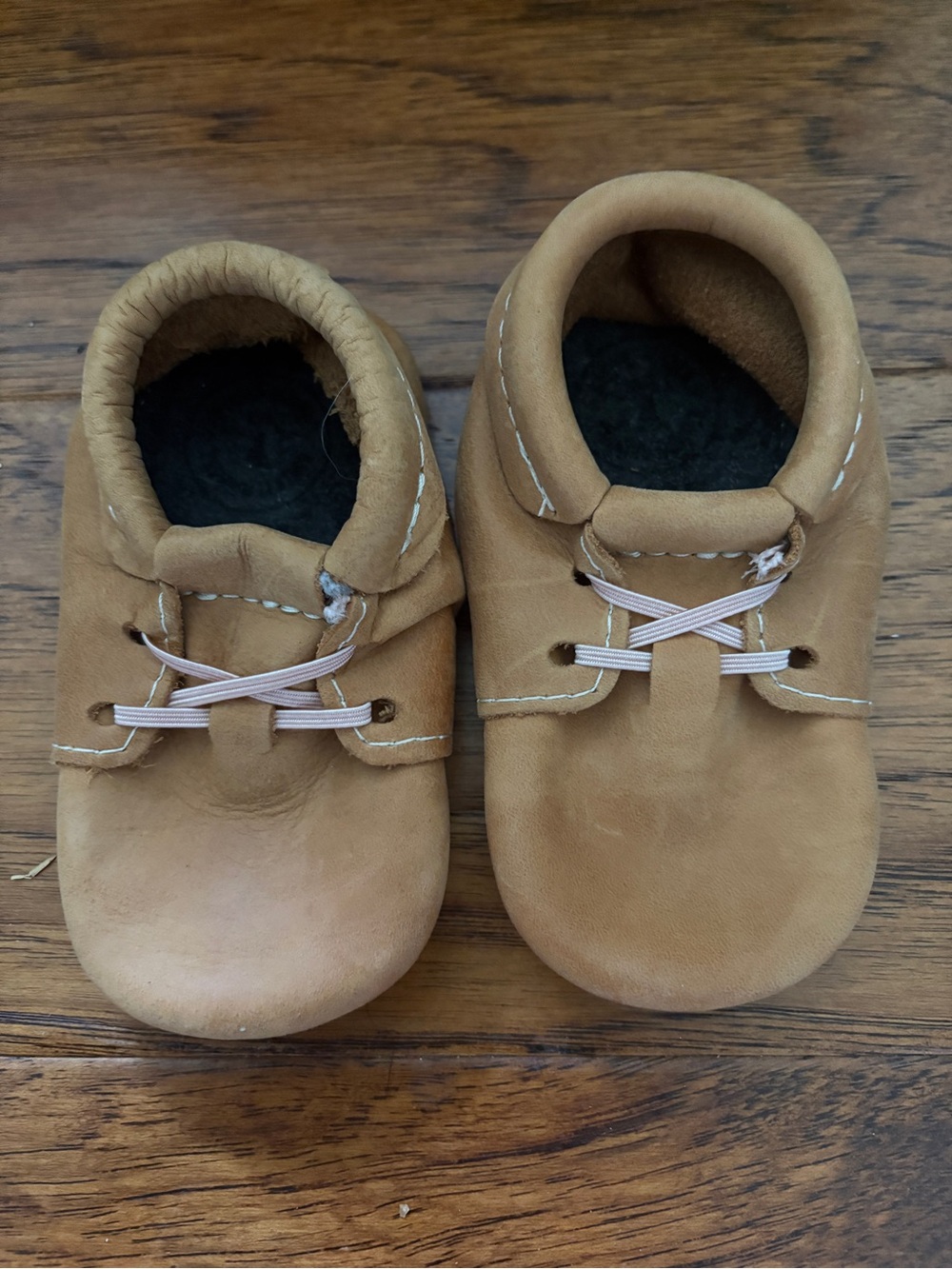 Freshly Picked Tan Leather Baby Moccasins